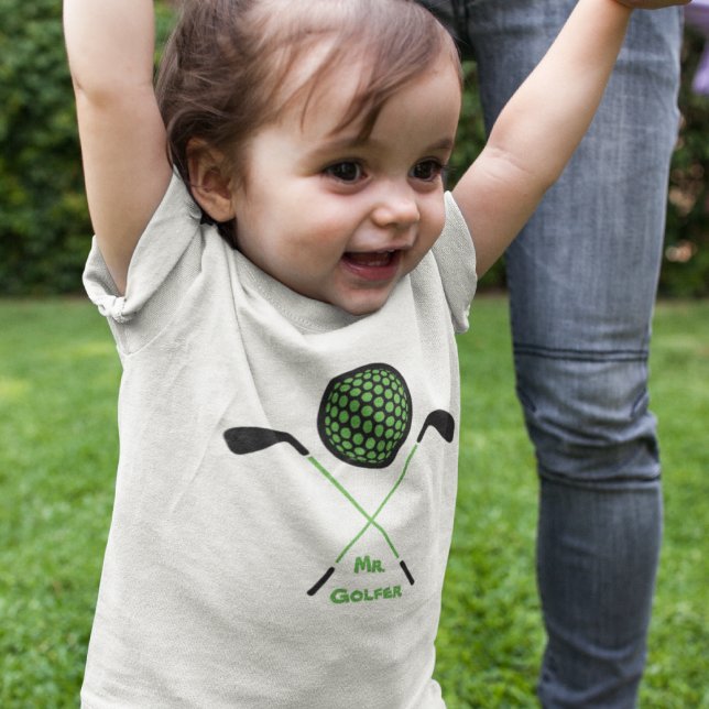 Camiseta De Bebé Club de golf y bolas (golf plying golfer golfing funny baby.)