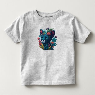 Camiseta De Bebé Club de Panteras Negras con una salpicadura de flo