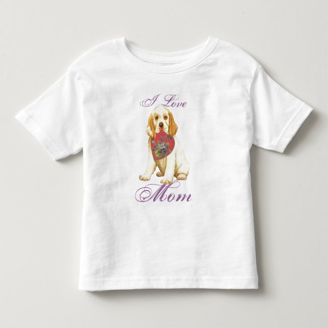 Camiseta De Bebé Clumber Spaniel Heart Mom (Anverso)