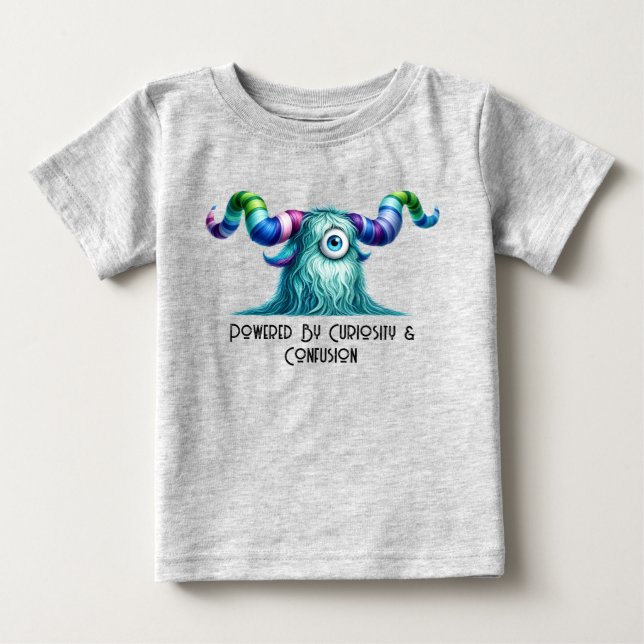 Camiseta De Bebé Clyde - Curioso Monstruo Tuerto (Anverso)