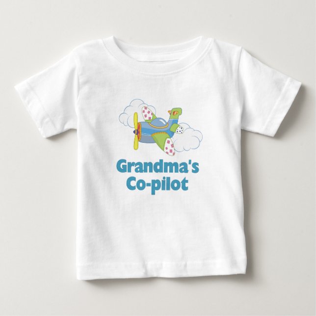 Camiseta De Bebé Co-piloto de la abuela (Anverso)