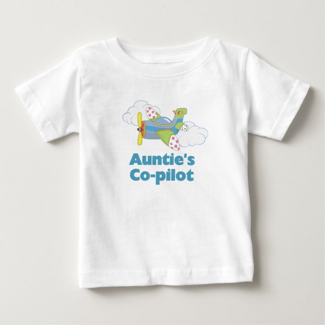 Camiseta De Bebé Co-piloto de la tía (Anverso)