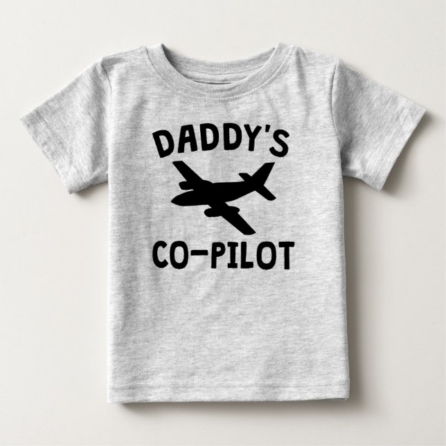 Camiseta De Bebé Co-piloto de Papi (Anverso)