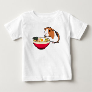 Camiseta De Bebé Cobaya y Ramen