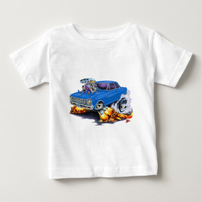 Camiseta De Bebé Coche 1962-65 del azul de Nova (Anverso)