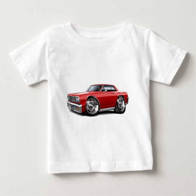 Camiseta De Bebé Coche 1964 del rojo de Chevelle (Anverso)