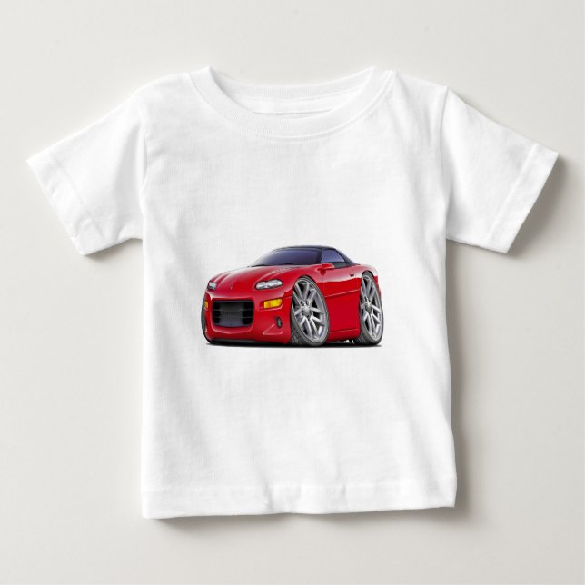 Camiseta De Bebé Coche 1998-2003 del rojo de Camaro (Anverso)