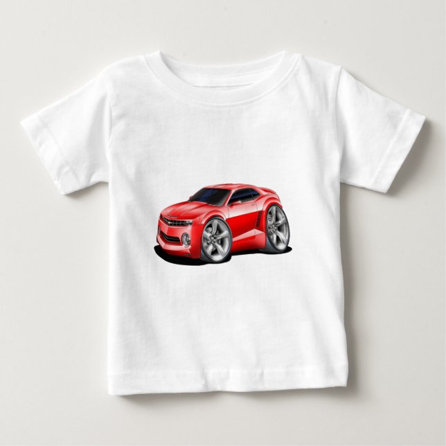 Camiseta De Bebé Coche 2010-11 del rojo de Camaro (Anverso)
