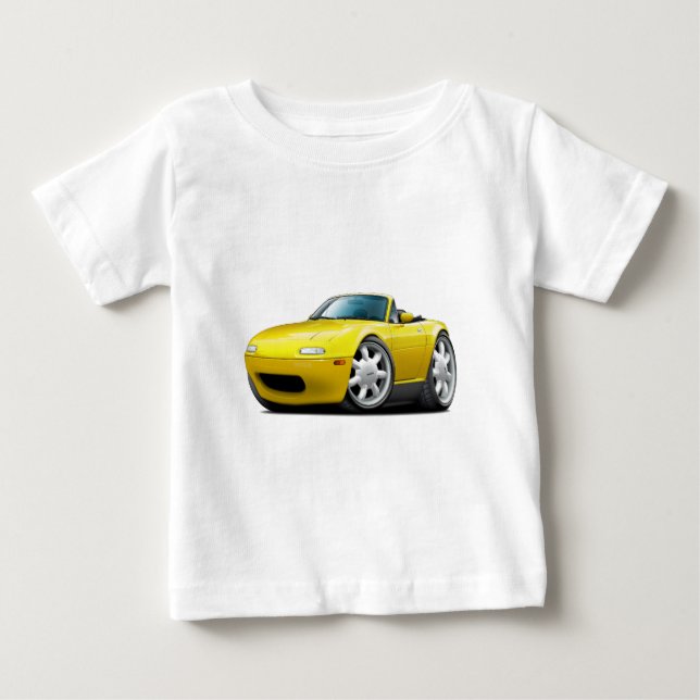 Camiseta De Bebé Coche amarillo 1990-98 de Miata (Anverso)