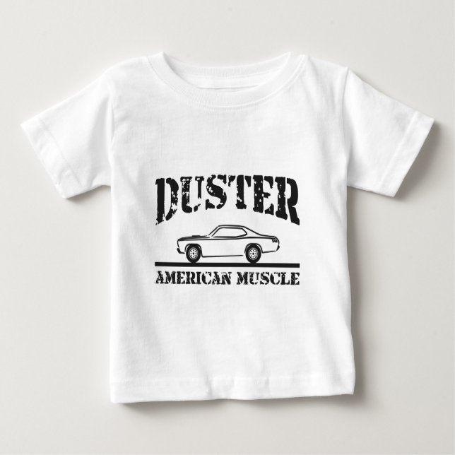 Camiseta De Bebé Coche americano del músculo del plumero de (Anverso)