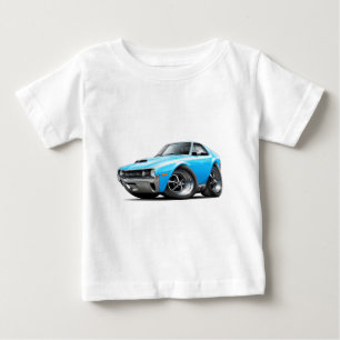 Camiseta De Bebé Coche Azul-Blanco grande de 1970 AMX mún
