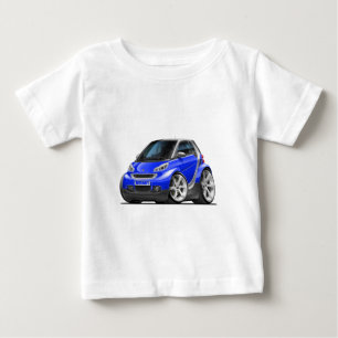 Camiseta De Bebé Coche azul elegante