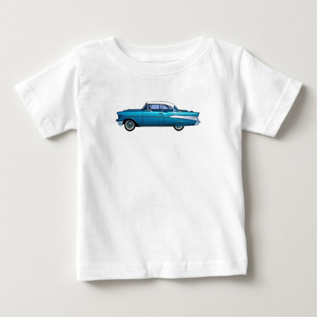 Camiseta De Bebé Coche clásico Chevy 1957 BelAire (Anverso)