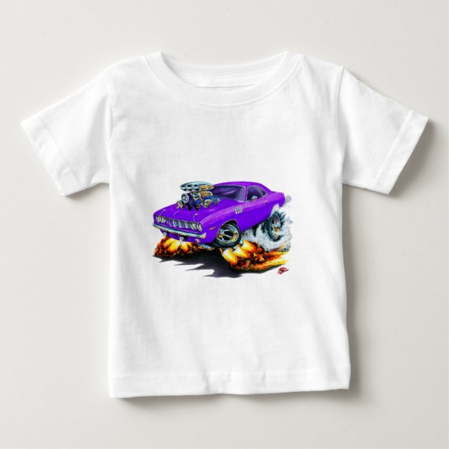 Camiseta De Bebé Coche Cuda Purple 1971-73 (Anverso)