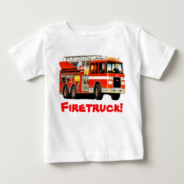 Camiseta De Bebé Coche de bomberos infantil (Anverso)