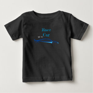 Camiseta De Bebé Coche de carreras de bebés de verano
