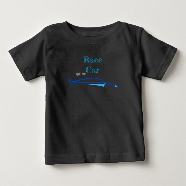 Camiseta De Bebé Coche de carreras de bebés de verano (Anverso)