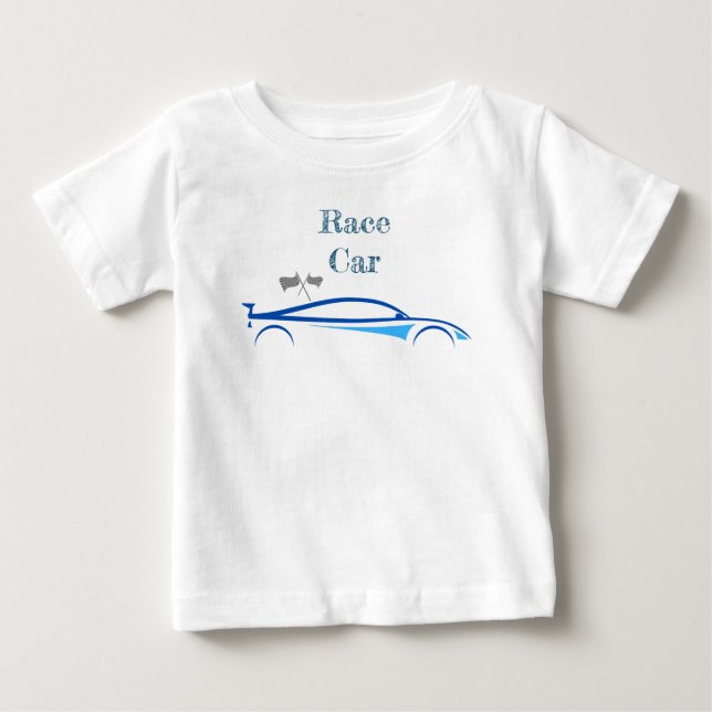 Camiseta De Bebé Coche de carreras de niños de verano (Anverso)