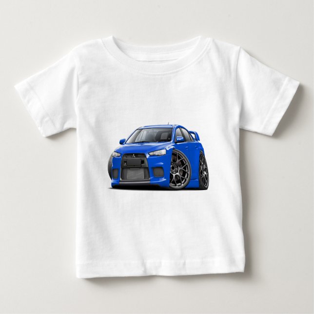 Camiseta De Bebé Coche del azul de Evo (Anverso)
