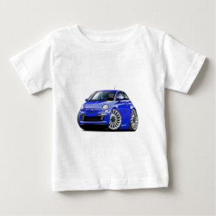Camiseta De Bebé Coche del azul de Fiat 500