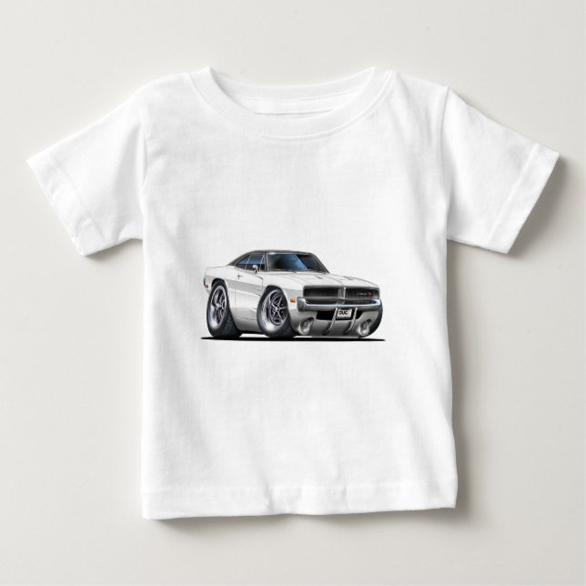 Camiseta De Bebé Coche del blanco del cargador de Dodge (Anverso)