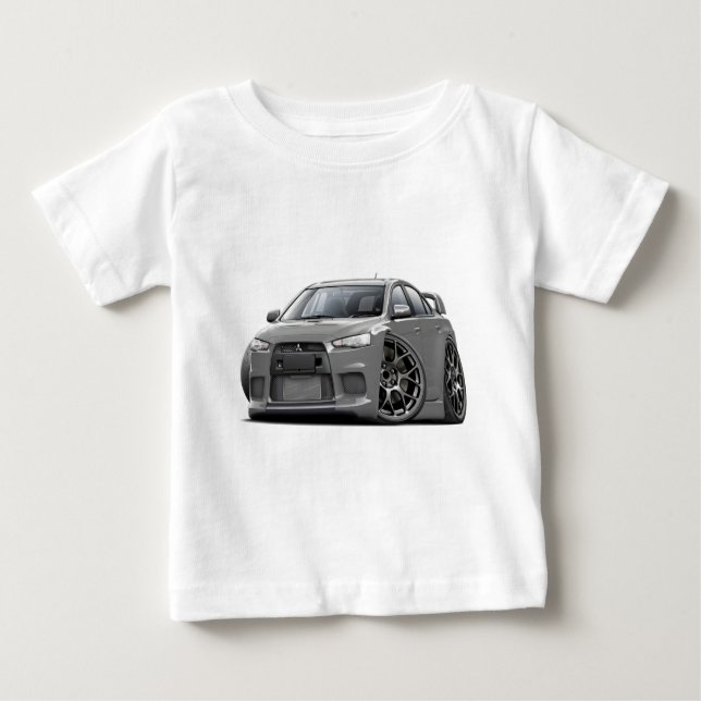 Camiseta De Bebé Coche del gris de Evo (Anverso)