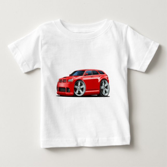 Camiseta De Bebé Coche del rojo de la botella doble de Dodge (Anverso)