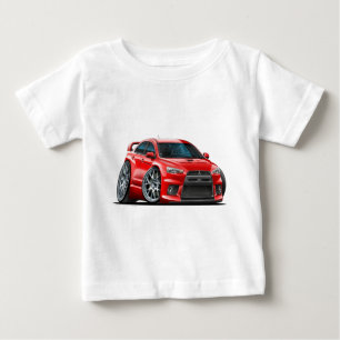 Camiseta De Bebé Coche del rojo de Mitsubishi Evo