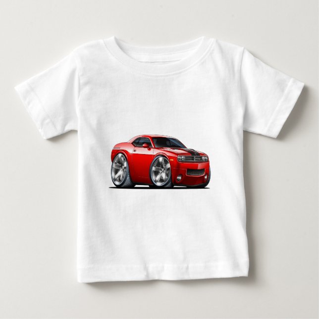 Camiseta De Bebé Coche del rojo del desafiador de Dodge (Anverso)