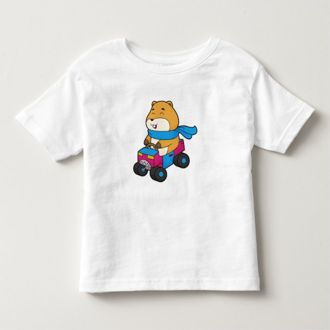Camiseta De Bebé Coche Hamster (Anverso)
