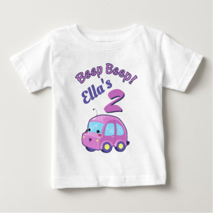 Camiseta De Bebé Coche Kawaii