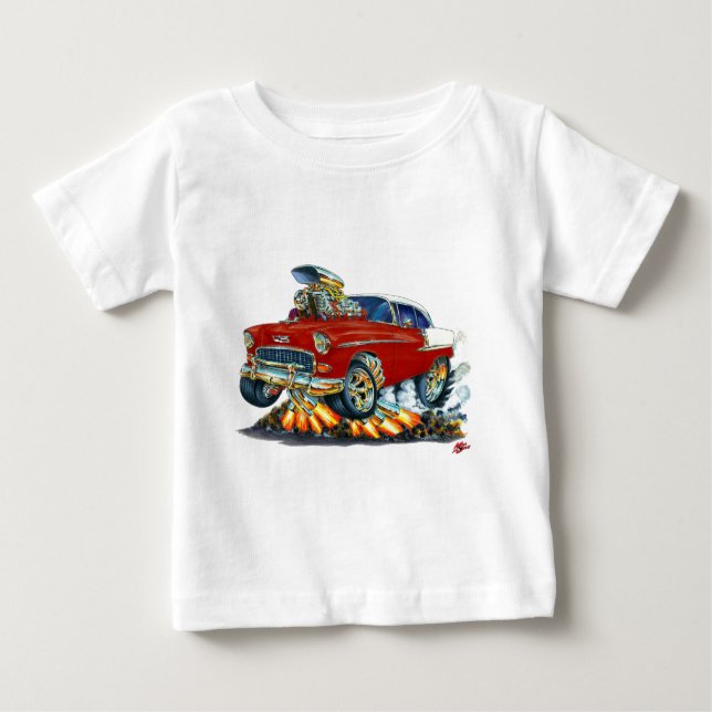 Camiseta De Bebé Coche marrón 1955 de Chevy Belair (Anverso)