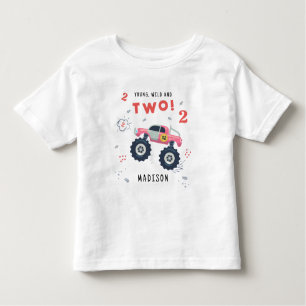 Camiseta De Bebé Coche Monstrual De Jóvenes Salvajes Y Dos Niños De