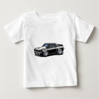 Coche Negro-Blanco 1969 de Camaro