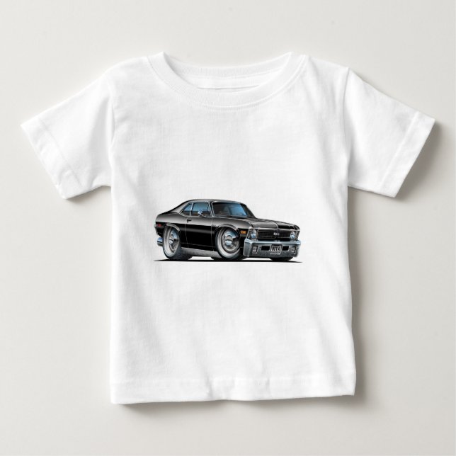 Camiseta De Bebé Coche negro de Chevy Nova (Anverso)