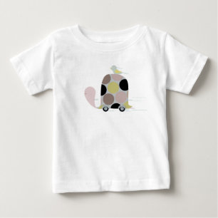 Camiseta De Bebé Coche Pájaro y Tortuga