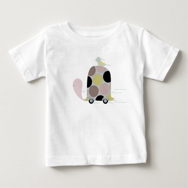 Camiseta De Bebé Coche para aves y tortugas (Anverso)
