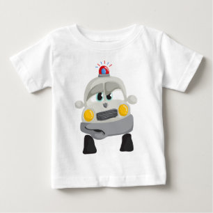 Camiseta De Bebé Coche policial con nombre de alguacil Personalizad