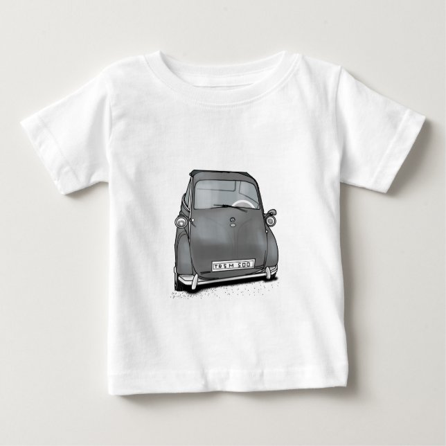 Camiseta De Bebé coche retro (Anverso)
