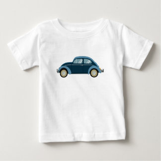 Camiseta De Bebé coche retro azul genial con rozaduras