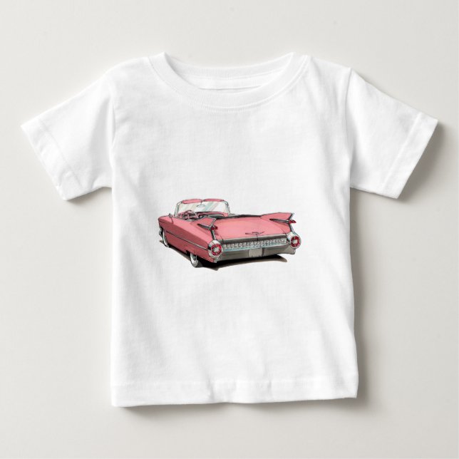 Camiseta De Bebé Coche rosado 1959 de Cadillac (Anverso)