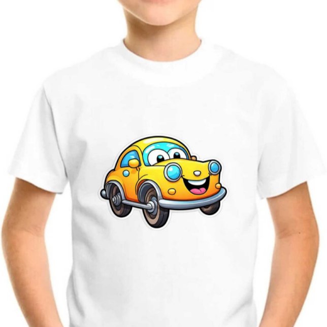 Camiseta De Bebé Coche sonriente Imprimir Niños Modernos Cutos (Subido por el creador)
