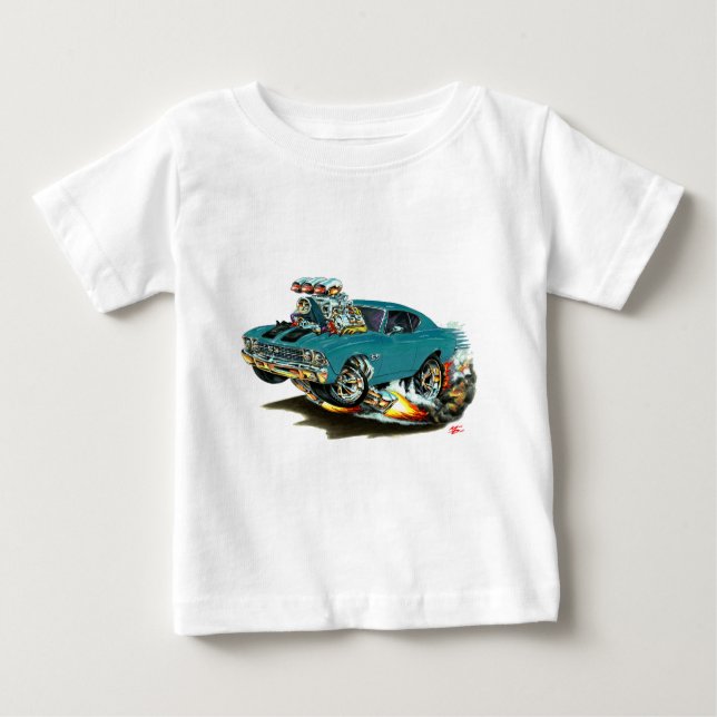 Camiseta De Bebé Coche Trullo-Negro 1968-69 de Chevelle (Anverso)