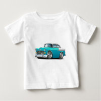 Coche Turquesa-Blanco 1955 de Chevy Belair