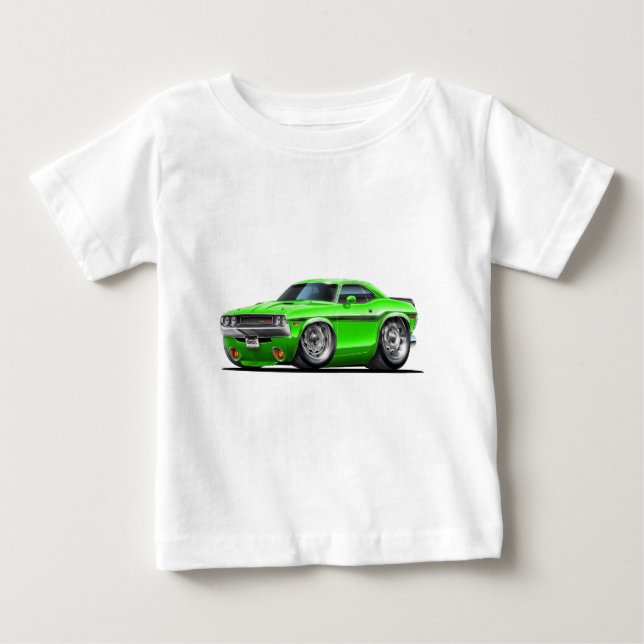 Camiseta De Bebé Coche verde 1970-72 del desafiador (Anverso)