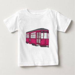Camiseta De Bebé Coches de Trolleycar de la tranvía del tranvía d