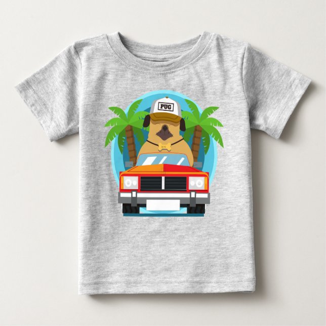 Camiseta De Bebé Coches para niños Carreras Gracioso Parachoque Ret (Anverso)