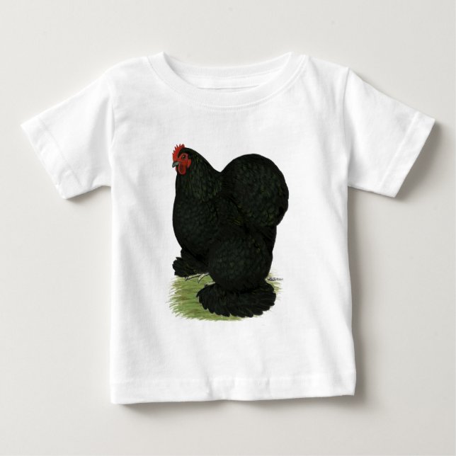 Camiseta De Bebé Cochin: Hen negro (Anverso)