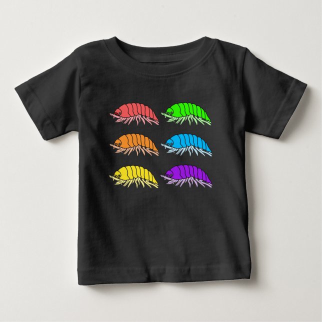 Camiseta de bebé - Cochinillas de arcoíris (vívido (Anverso)