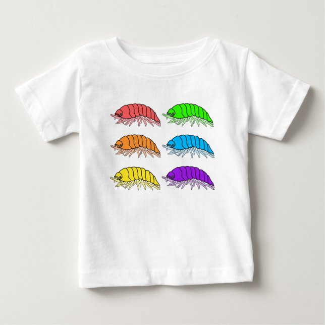Camiseta de bebé - Cochinillas de colores (blanco) (Anverso)